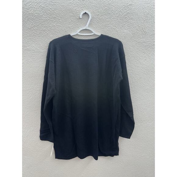 Verrazano Womens Sweater Size Medium Black Cashmere Pullover NWTs - Picture 6 of 10